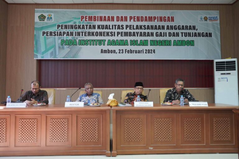 Kabiro Setjen Kemenag Lakukan Pembinaan kepada Pengelola Keuangan IAIN Ambon