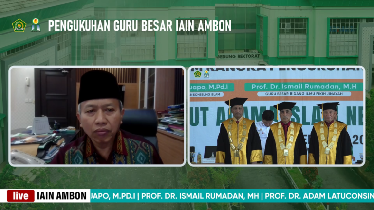 Sekjen Kemenag RI Kukuhkan Tiga Guru Besar IAIN Ambon