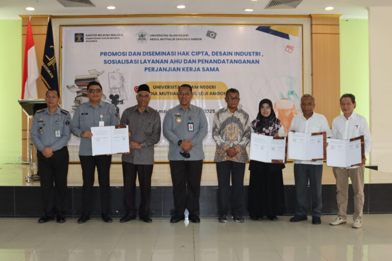 Kanwil Kemenkum Maluku dan UIN Ambon Diseminasi Hak Cipta, Desain Industri dan Layanan AHU